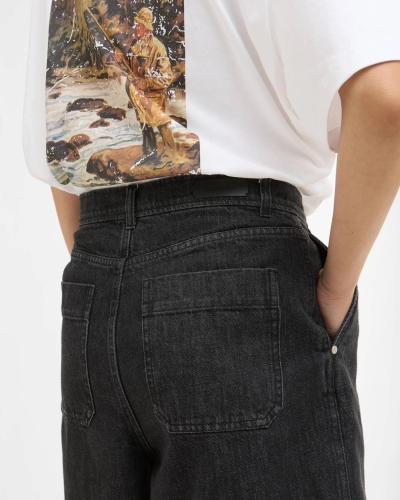 Barbour Myra denim shorts black black denim