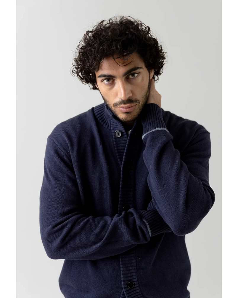 Mos Mosh Gallery Barella cardigan knit navy