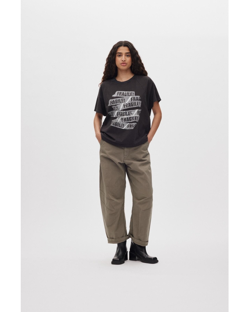 Rabens Saloner October - Utility shaped pants asphalt