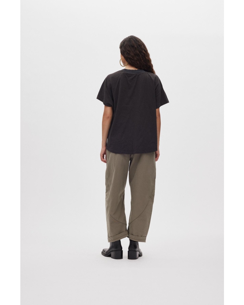 Rabens Saloner October - Utility shaped pants asphalt