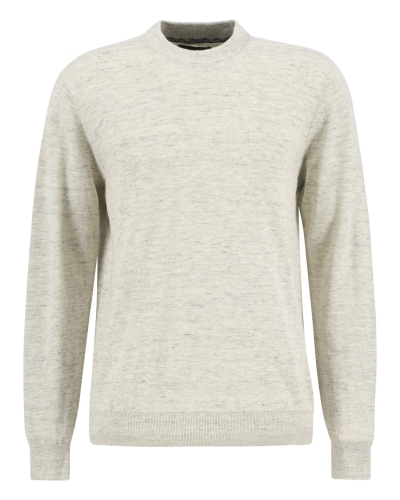 Barbour Flaxby linen blend crew neck neutral neutral