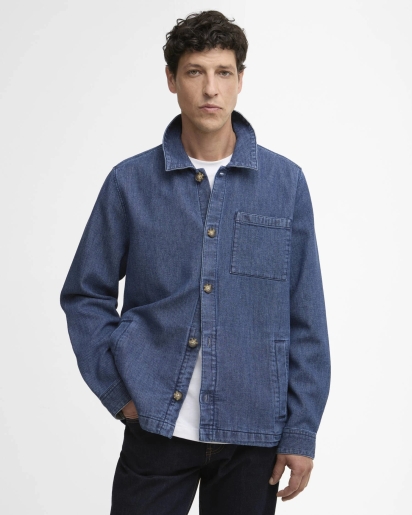 BARBOUR Barbour Aickmen textured denim overshirt