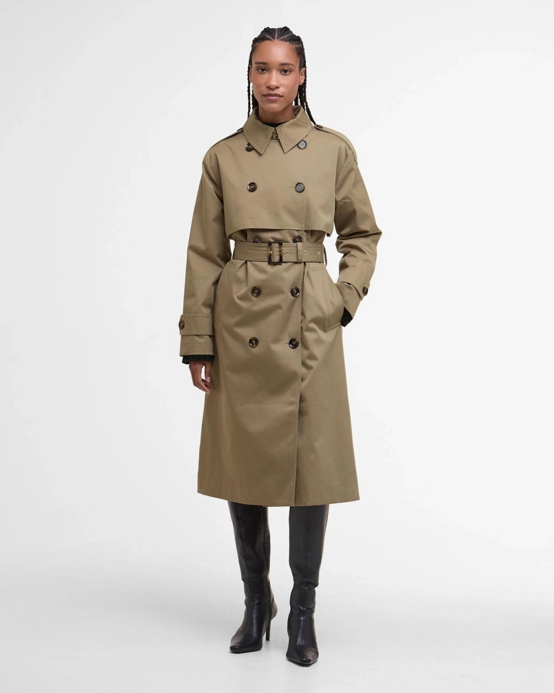 Barbour Aoife trench coat military brown/hessian