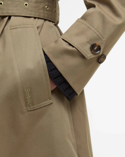 Barbour Aoife trench coat military brown/hessian