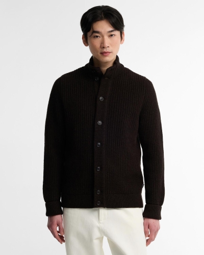 Barbour Mordale half-button jumper dark brown