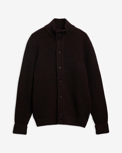 Barbour Mordale half-button jumper dark brown