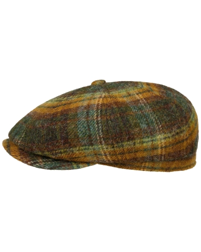 Stetson Hatteras wool check green/dark orange