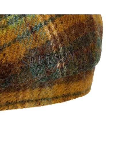 Stetson Hatteras wool check green/dark orange