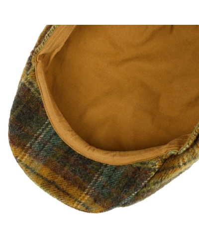 Stetson Hatteras wool check green/dark orange