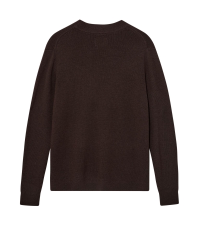 Mos Mosh Gallery Kyle crew neck knit black coffee