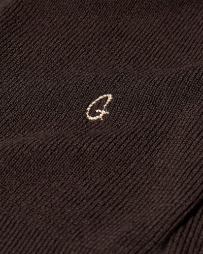 Mos Mosh Gallery Kyle crew neck knit black coffee