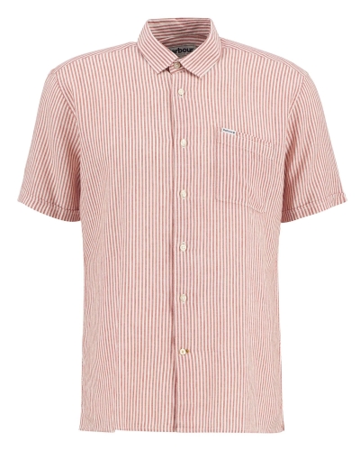 Barbour Deerpark Striped Summer Fit Shirt red
