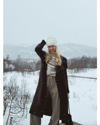 Urban Pioneers Monica coat black coffee