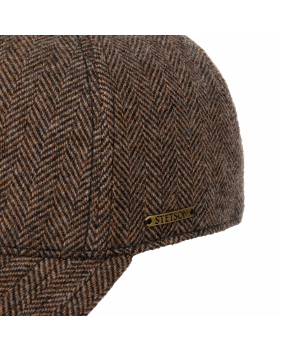 Stetson Baseball cap wool herringbone brown-melange