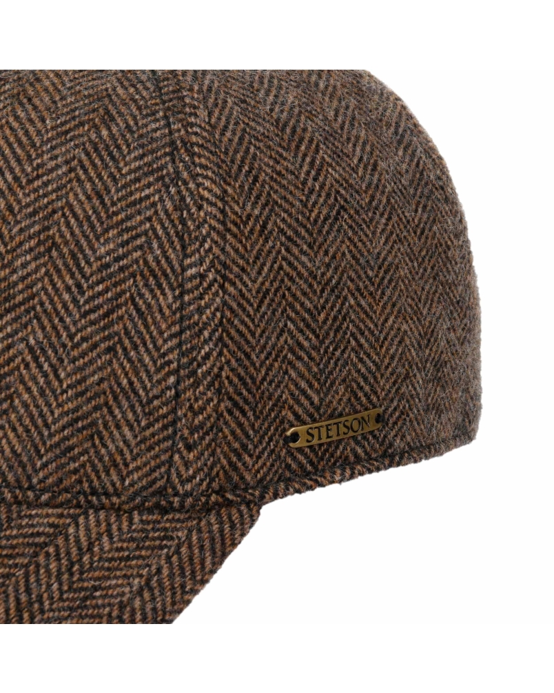 Stetson Baseball cap wool herringbone brown-melange