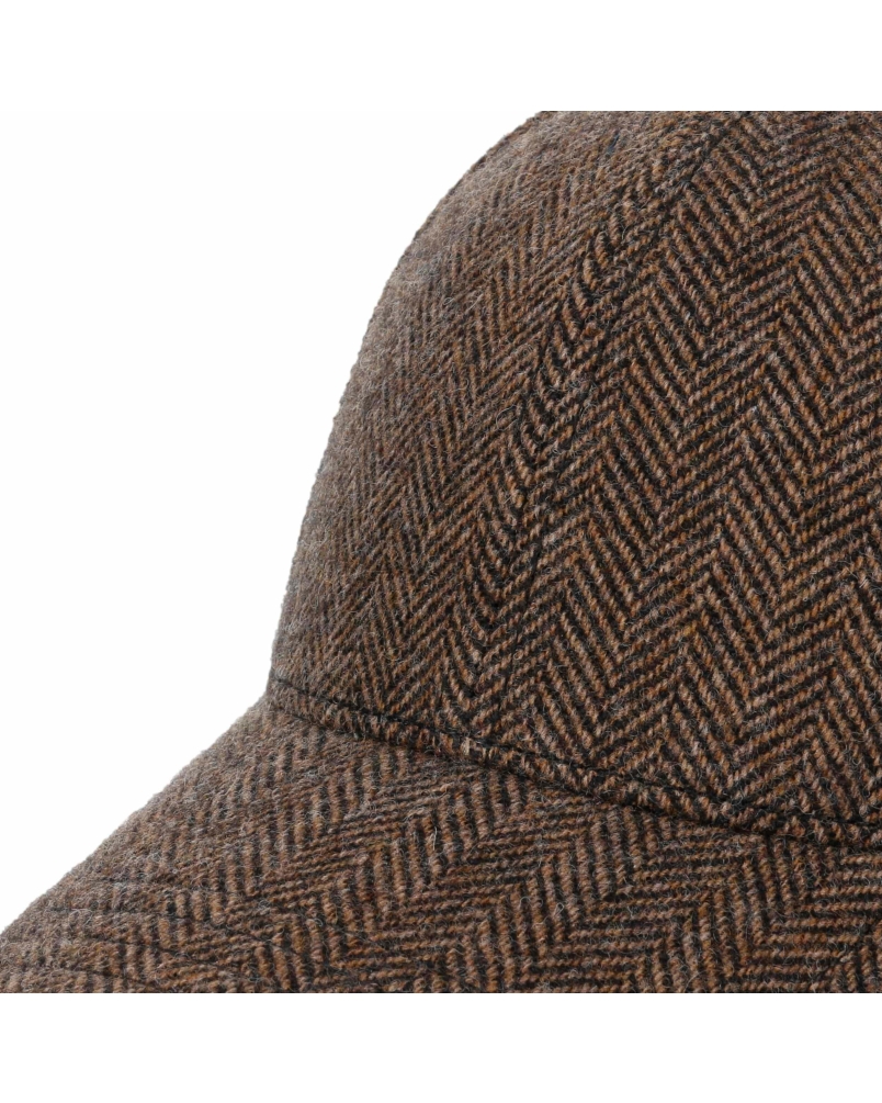 Stetson Baseball cap wool herringbone brown-melange