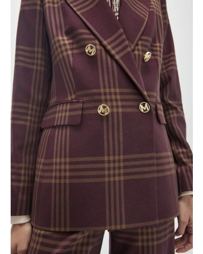 Lola Casademunt Checked blazer vino