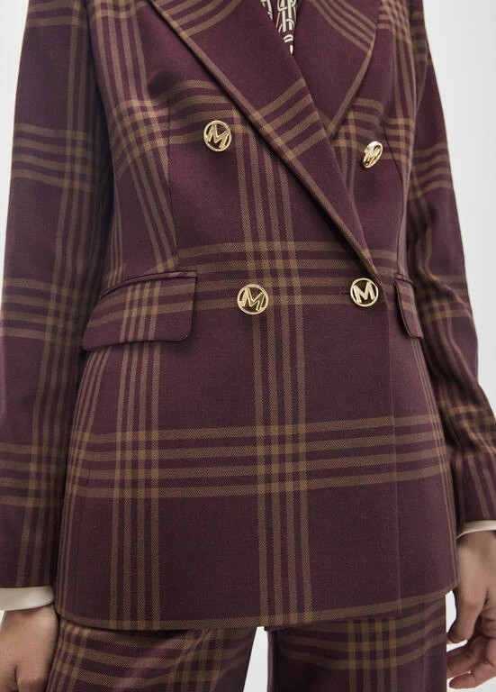 Lola Casademunt Checked blazer vino