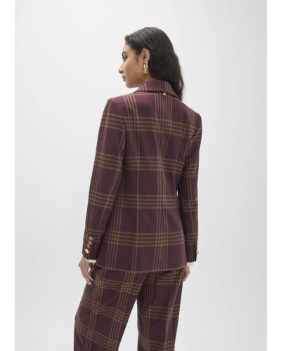 Lola Casademunt Checked blazer vino