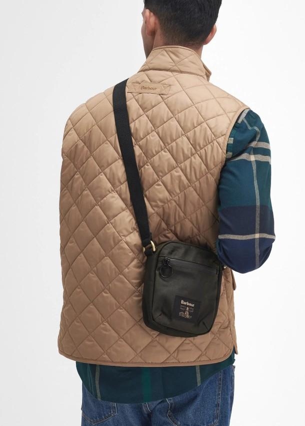 Barbour Field waxed crossbody bag olive