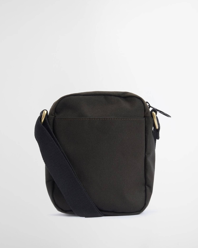 Barbour Field waxed crossbody bag olive