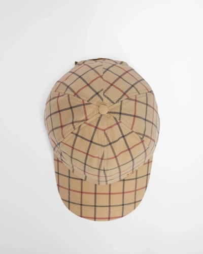 Barbour Mackworth cap beige tattersall be52