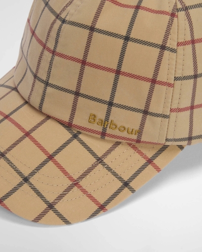 Barbour Mackworth cap beige tattersall be52