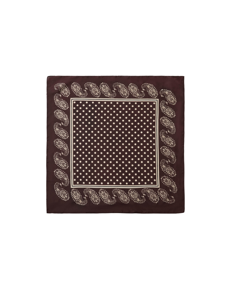 Sofie Schnoor Kaya silk scarf dark plum