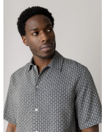 Mos Mosh Gallery Banks basso shirt salute navy