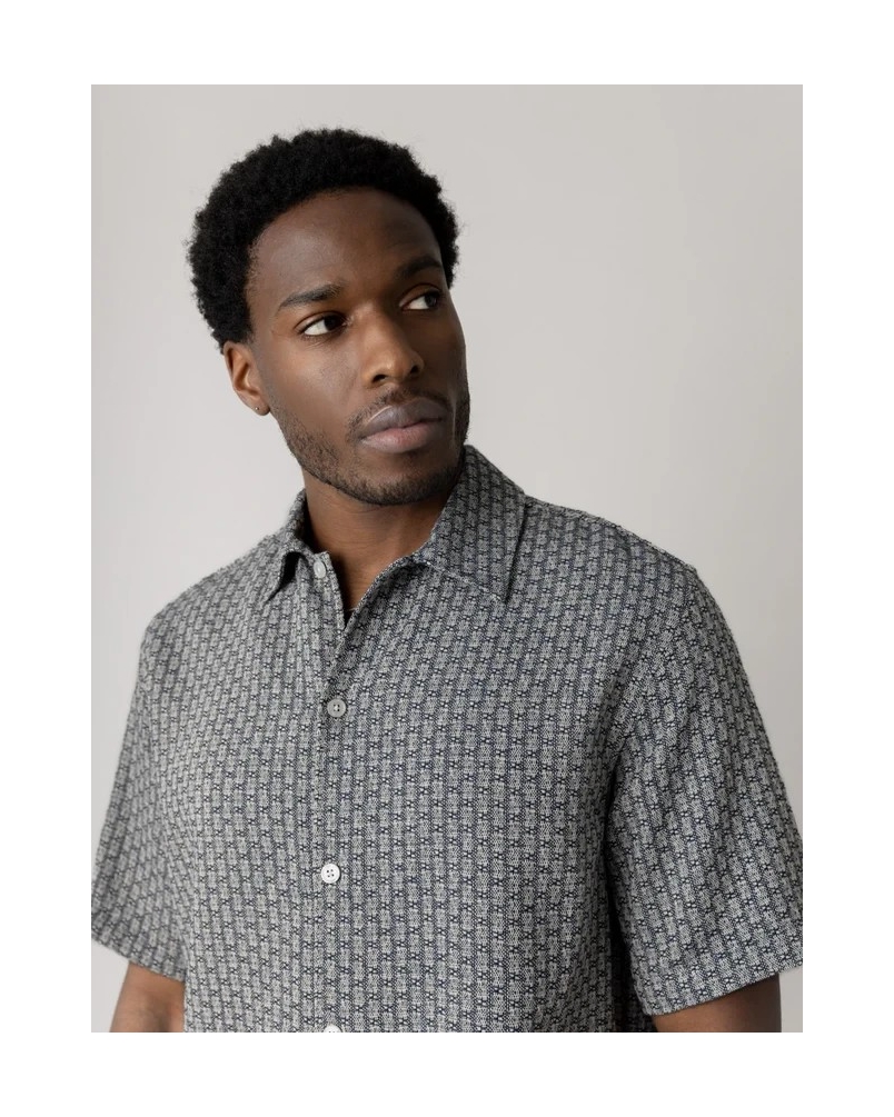 Mos Mosh Gallery Banks basso shirt salute navy