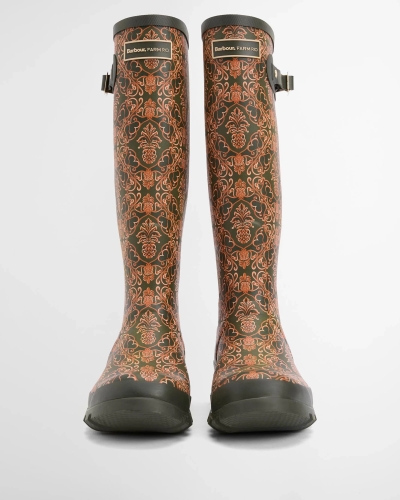 Barbour x Farm Rio cami wellington pineapple print