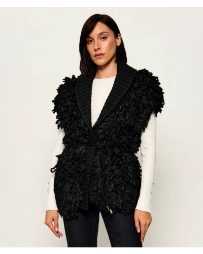 Liu.Jo Shearling cardigan black