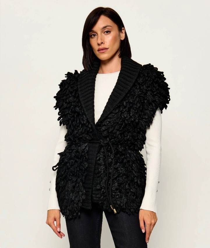 Liu.Jo Shearling cardigan black