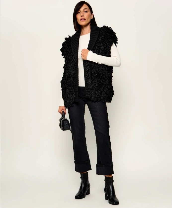 Liu.Jo Shearling cardigan black