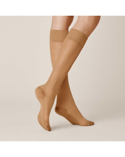 Kunert Cotton sole 20 kniekousen cashmere