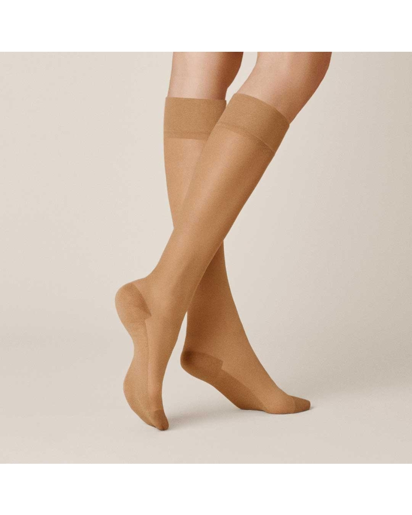 Kunert Cotton sole 20 kniekousen cashmere