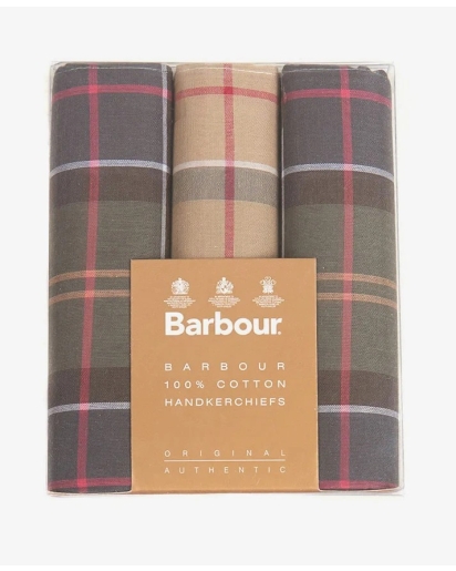 BARBOUR Barbour check hankies set