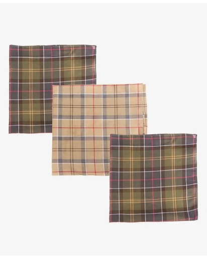 BARBOUR Barbour check hankies set