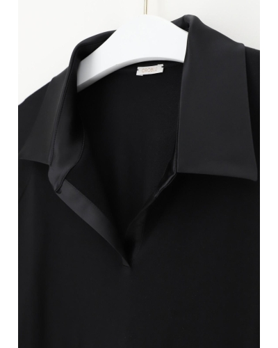Oroblu Perfect line cotton - Polo shirt long sleeve black