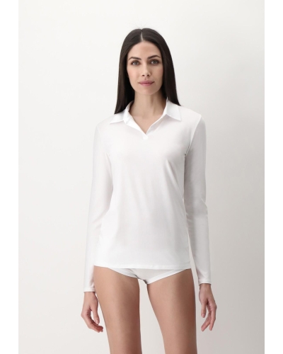 Oroblu Perfect line cotton - Polo shirt long sleeve black
