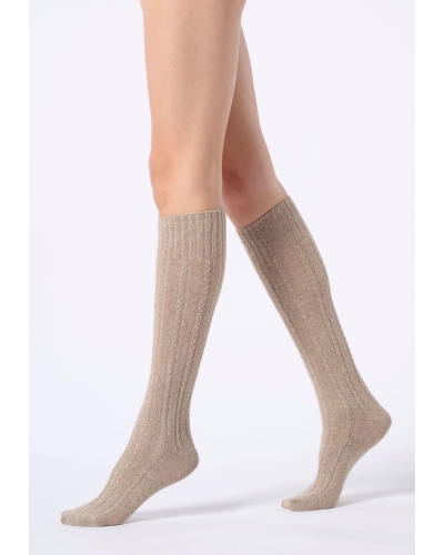 Oroblu Nancy kniekous beige melange