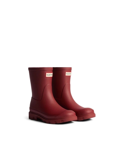 Hunter Unisex downpour short boot merlot merlot