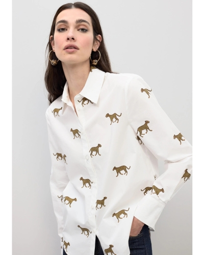 Lola Casademunt Shirt Leopard print white-brown