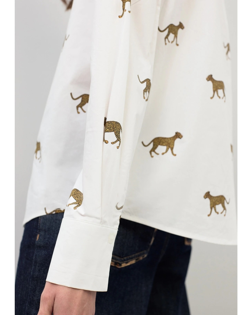 Lola Casademunt Shirt Leopard print white-brown