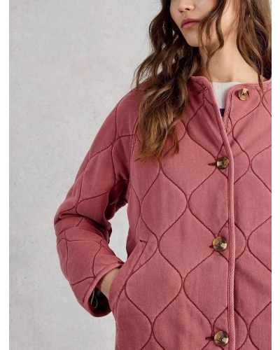 White Stuff Anya jersey quilt mid pink