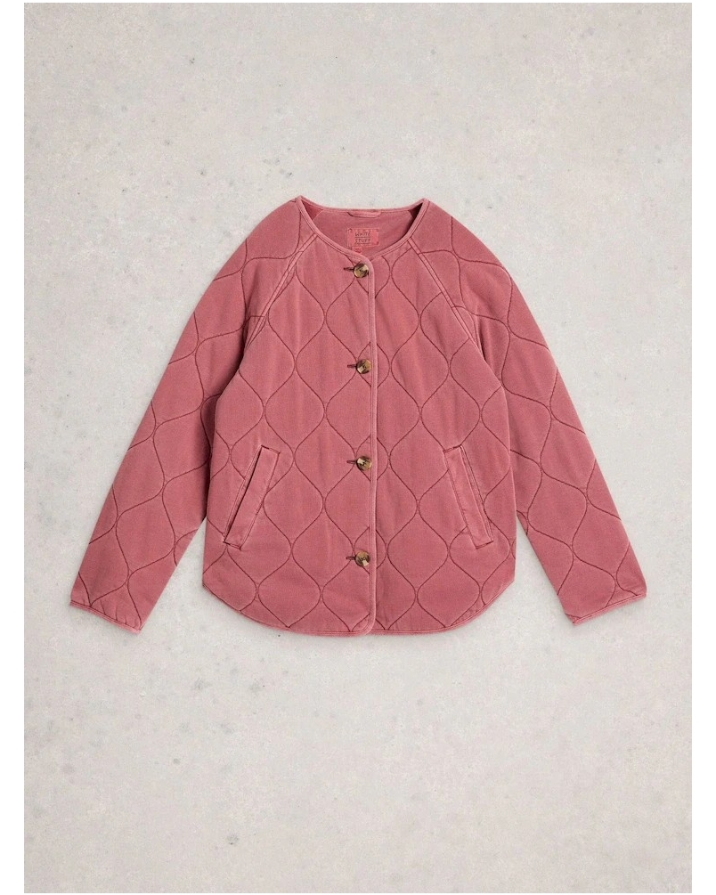 White Stuff Anya jersey quilt mid pink