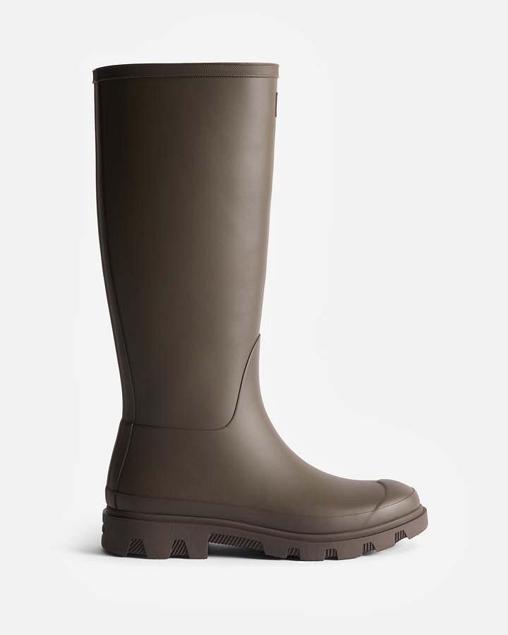 Hunter Unisex downpour tall boot chocolate brown
