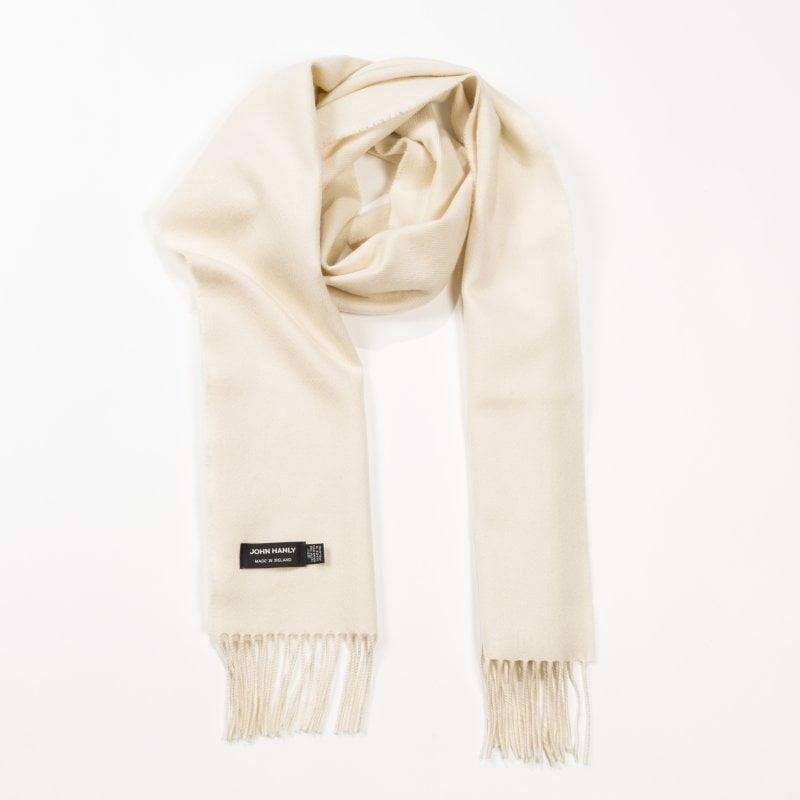 John Hanly Merino Luxury wool scarf chalk