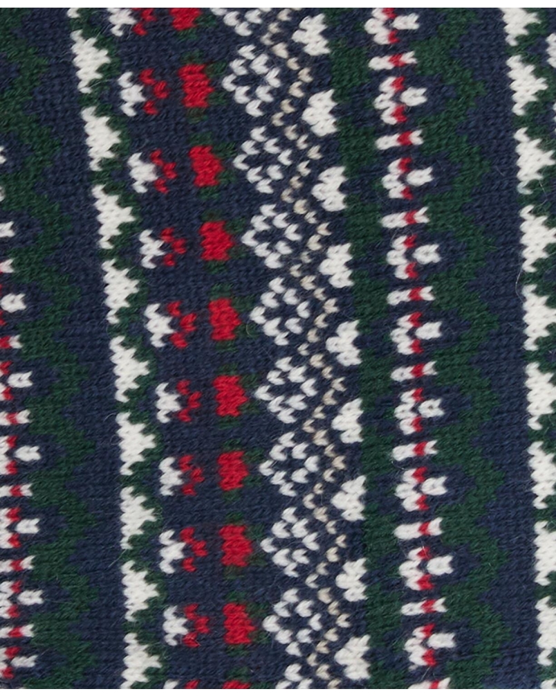 Barbour Marlow Fair Isle dog jumper navy festive