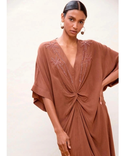 LOLA CASADEMUNT Lola Casademunt Knotted linen midi dress